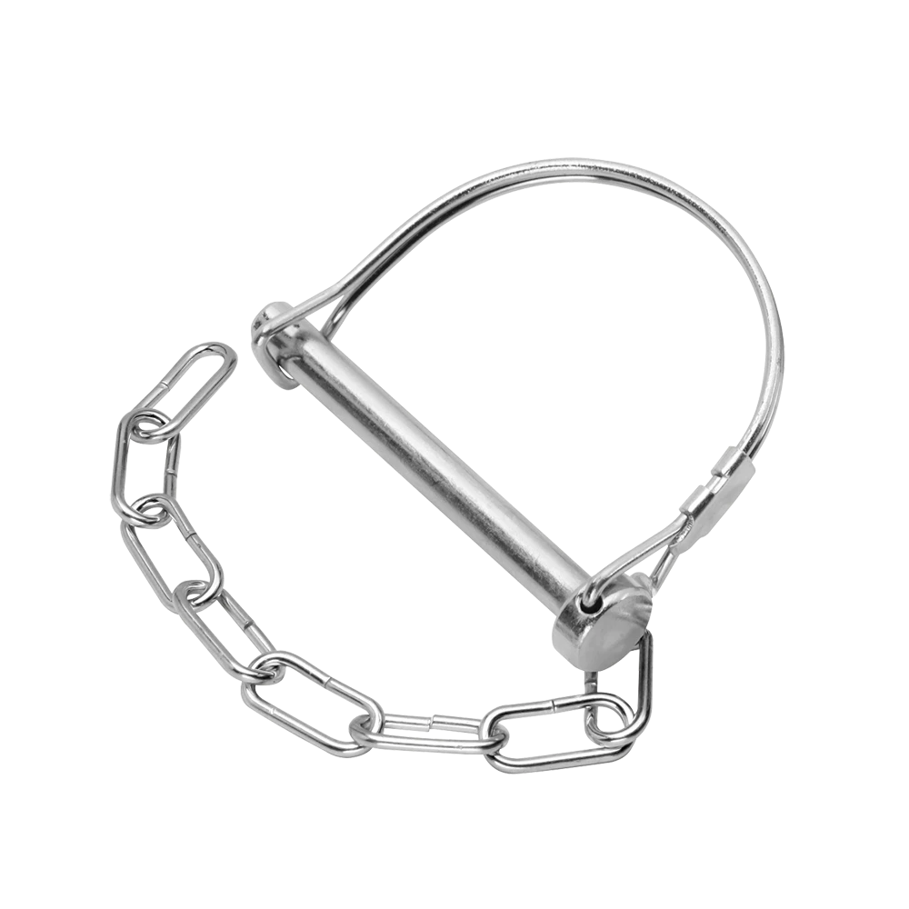 FULTON 5/16 inch quick release tab-lock pin with safety chain for shafts up to 2-1/2 inches