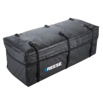 Black REESE Olympia expandable hitch-mounted cargo bag on a carrier