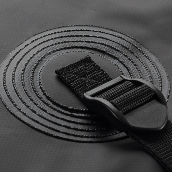 Black REESE Olympia expandable hitch-mounted cargo bag on a carrier