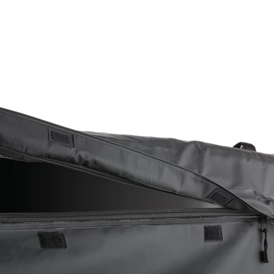 Black REESE Olympia expandable hitch-mounted cargo bag on a carrier