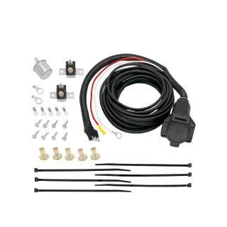 Brake Mate Kit featuring 7-way connector, flasher, and installation parts