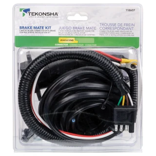 Brake Mate Kit featuring 7-way connector, flasher, and installation parts