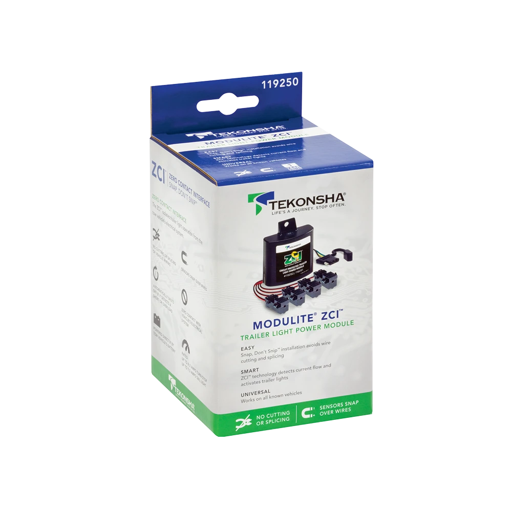 ZCI sensor connects directly to tow vehicle, isolates trailer light