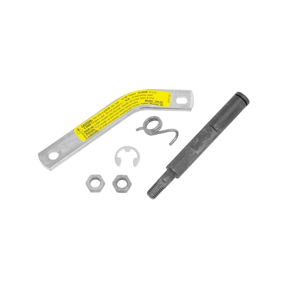 Gooseneck Kit GN24 including torsion spring, locking shaft, and handle for coupler repair