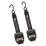 Fulton F2 Transom tie downs for secure boat travel with retractable strap and J-hooks