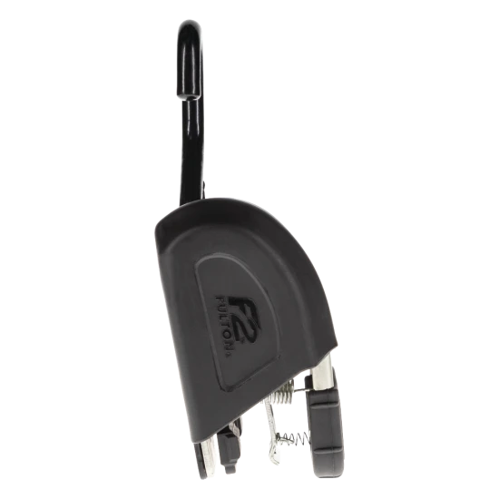 Fulton F2 Transom tie downs for secure boat travel with retractable strap and J-hooks
