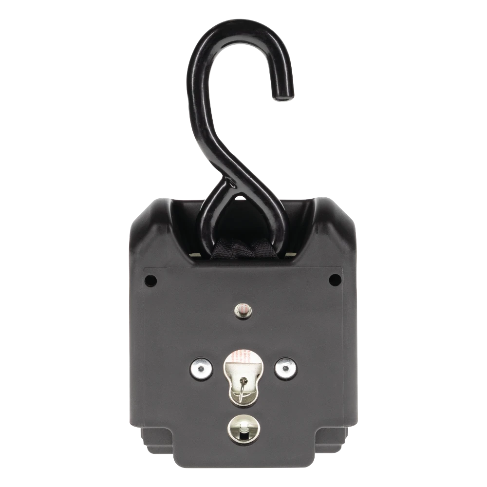 Fulton F2 Transom tie downs for secure boat travel with retractable strap and J-hooks