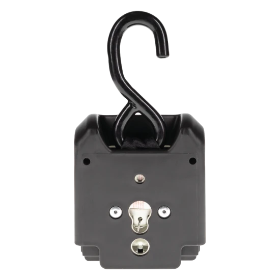 Fulton F2 Transom tie downs for secure boat travel with retractable strap and J-hooks