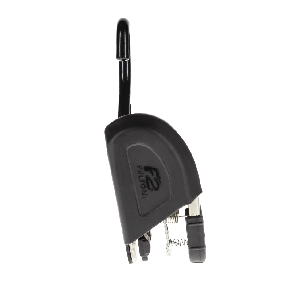 Fulton F2 Transom Tie Downs with retractable straps and sturdy J-hooks