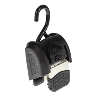 Fulton F2 transom tie downs ensure safe towing, with retractable straps and vinyl-coated hooks for protection.