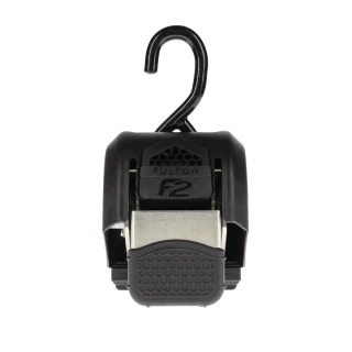 Fulton F2 transom tie downs ensure safe towing, with retractable straps and vinyl-coated hooks for protection.