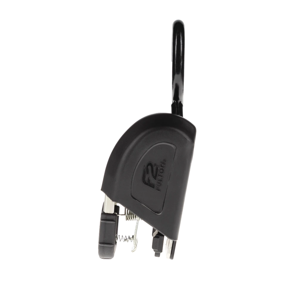 Fulton F2 transom tie downs ensure safe towing, with retractable straps and vinyl-coated hooks for protection.