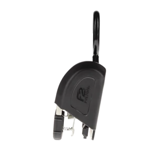 Fulton F2 transom tie downs ensure safe towing, with retractable straps and vinyl-coated hooks for protection.