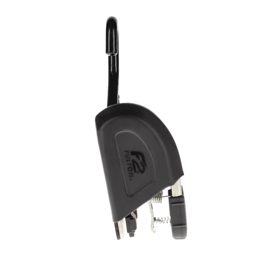 Fulton F2 transom tie downs ensure safe towing, with retractable straps and vinyl-coated hooks for protection.