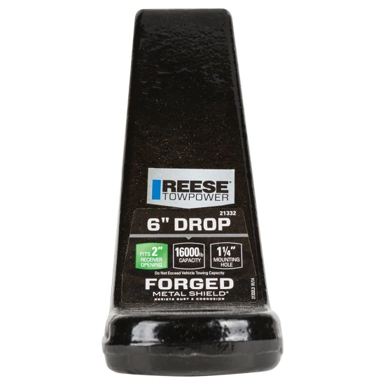REESE steel ball mount for towing on a 2-inch hitch receiver with high strength and safety features