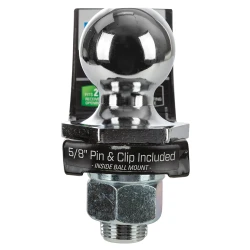 Reese Interlock Trailer Hitch Ball Mount Kit Fits 2 Inch Receiver 2 Inch Drop 6000 Pounds Capacity Includes 2 Inch Trailer Ball and Pin Clip 21542RAK
