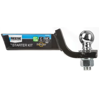 REESE starter kit with ball mount, hitch ball, pin and clip for 2 inch hitch receiver.