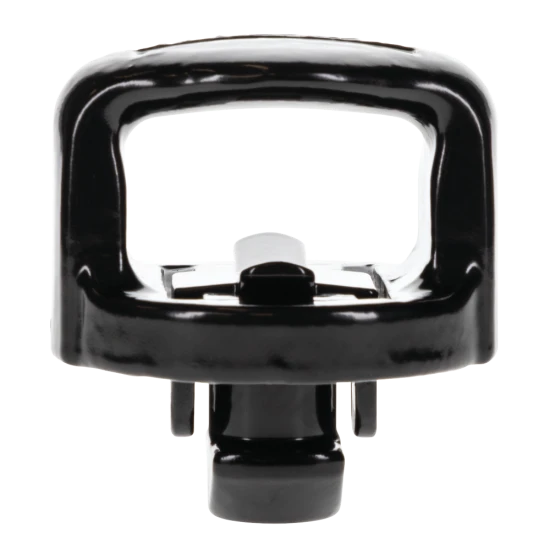 Pop-In Ball-Lever with safety chain holders and debris-resistant cover