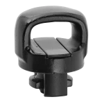 Gooseneck hitch with ball head and safety chain holders, fits RAM OEM kits