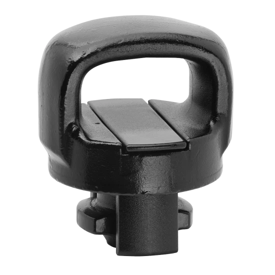 Gooseneck hitch with ball head and safety chain holders, fits RAM OEM kits