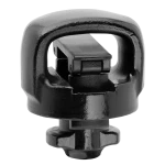 Gooseneck hitch with ball head and safety chain holders, fits RAM OEM kits