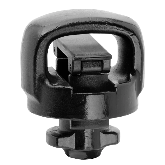 Gooseneck hitch with ball head and safety chain holders, fits RAM OEM kits