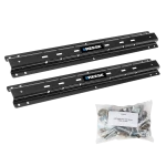 REESE fifth wheel mounting rails installed in a truck bed for towing