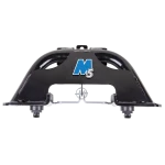 The REESE M5 Fifth Wheel Hitch showcasing Talon Jaw for secure towing and advanced shock absorption features