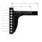 Weight distribution shank suitable for rise and drop applications, black powder coated.