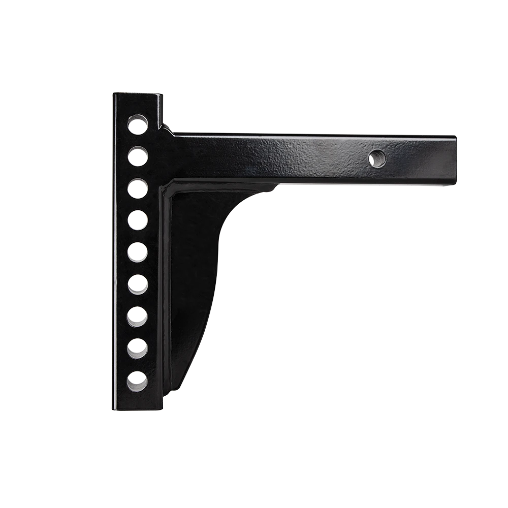 Weight distribution shank suitable for rise and drop applications, black powder coated.