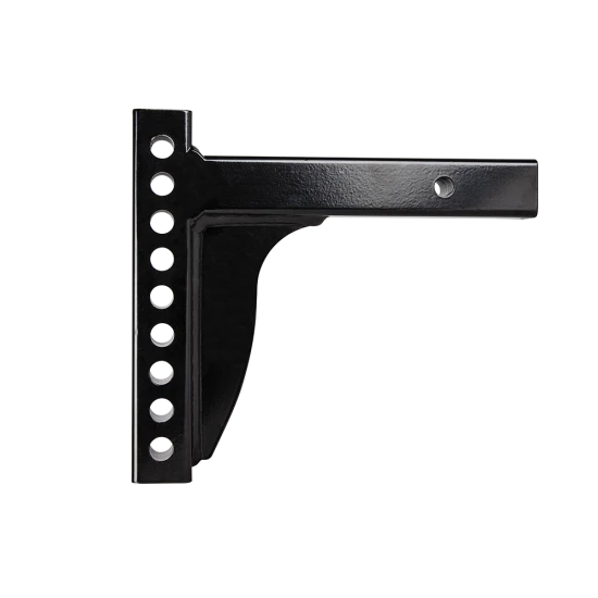 Weight distribution shank suitable for rise and drop applications, black powder coated.