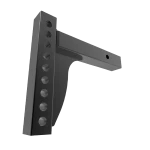 Weight distribution shank suitable for rise and drop applications, black powder coated.