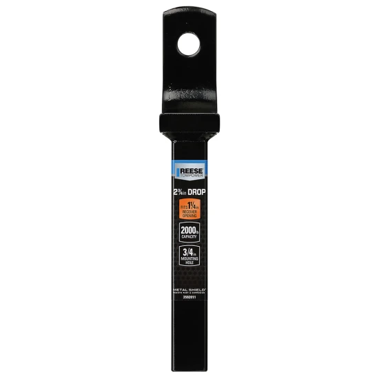 REESE draw bar with black powder coat finish fits 1-1/4 inch hitch receiver, 2,000 lbs capacity