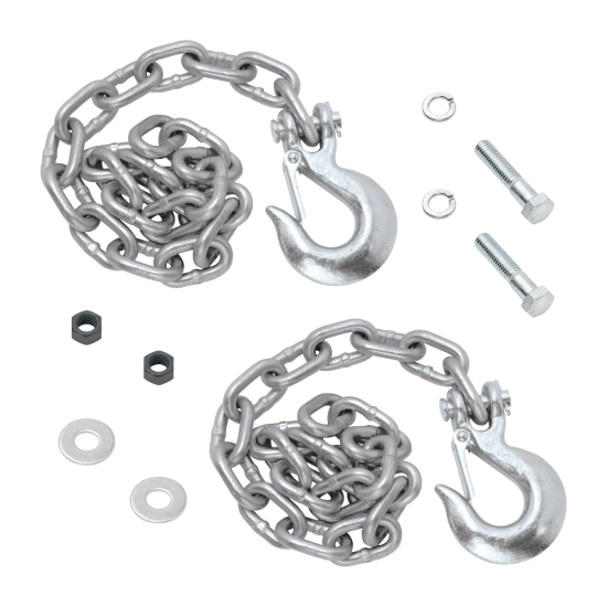 REESE safety chains with 44 inch length and 16000 lbs capacity, yellow zinc finish