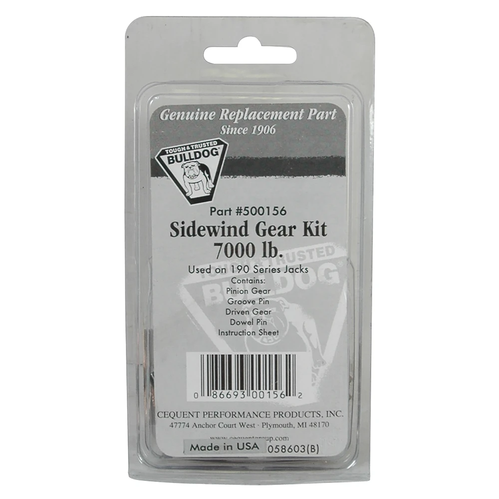 BULLDOG side gear kit for trailer jack, genuine replacement, 8000 lb capacity