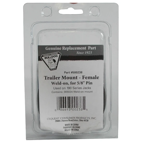 BULLDOG trailer jack weld-on female swivel mount for 190 series
