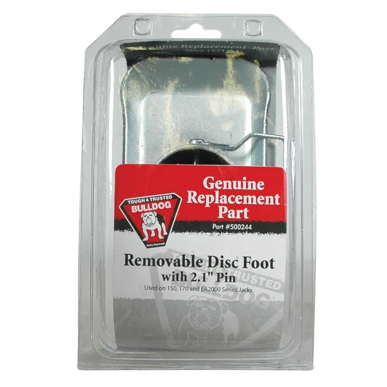 BULLDOG removable disc foot with pin used for trailer stability