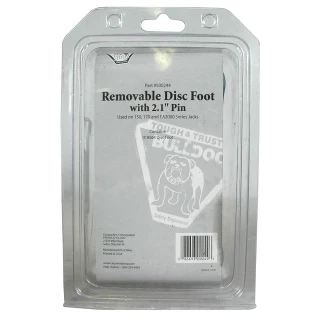 BULLDOG removable disc foot with pin used for trailer stability