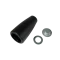 Teardrop shaped black plastic BULLDOG trailer jack crank knob with installation hardware