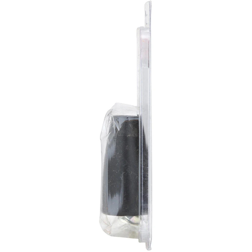 Teardrop shaped black plastic BULLDOG trailer jack crank knob with installation hardware
