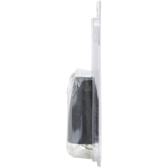 Teardrop shaped black plastic BULLDOG trailer jack crank knob with installation hardware