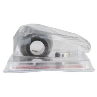 Teardrop shaped black plastic BULLDOG trailer jack crank knob with installation hardware