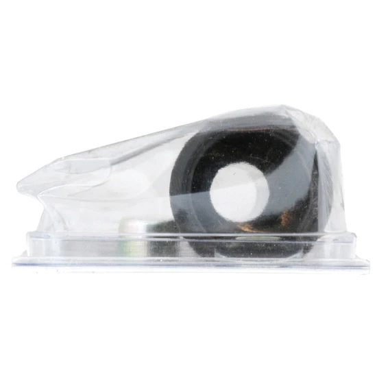 Teardrop shaped black plastic BULLDOG trailer jack crank knob with installation hardware