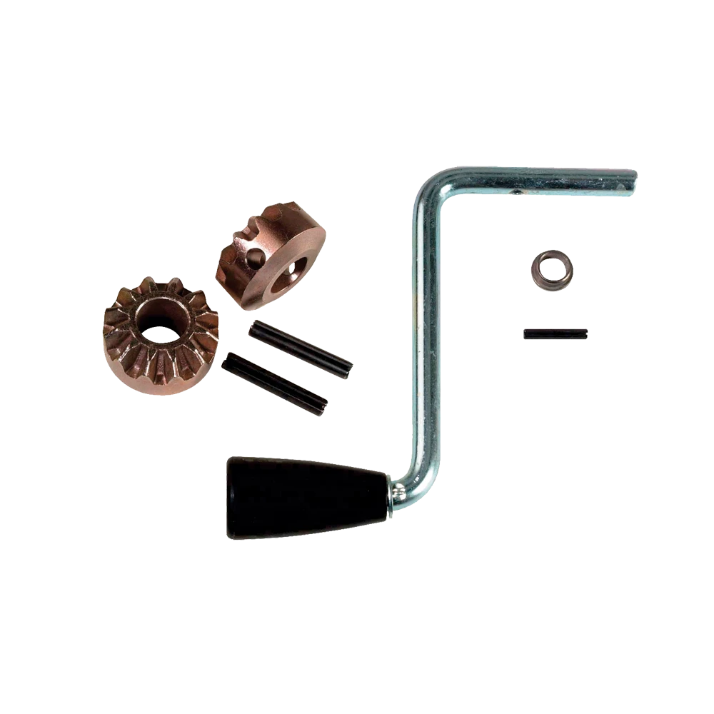 BULLDOG Sidewind Crank Assembly and Gear Kit for Trailer Jacks Genuine BULLDOG sidewind crank and gear kit for round trailer jacks