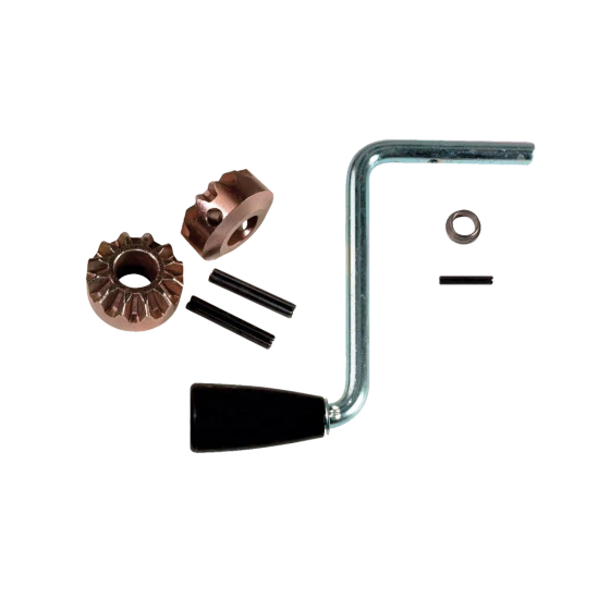 BULLDOG Sidewind Crank Assembly and Gear Kit for Trailer Jacks Genuine BULLDOG sidewind crank and gear kit for round trailer jacks