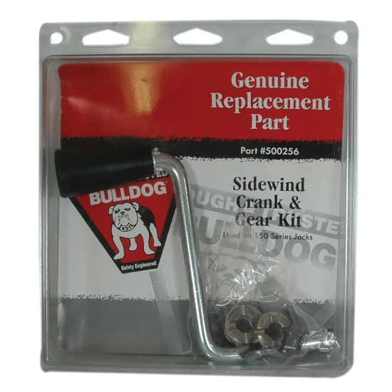 BULLDOG Sidewind Crank Assembly and Gear Kit for Trailer Jacks Genuine BULLDOG sidewind crank and gear kit for round trailer jacks