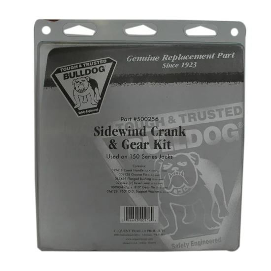 BULLDOG Sidewind Crank Assembly and Gear Kit for Trailer Jacks Genuine BULLDOG sidewind crank and gear kit for round trailer jacks