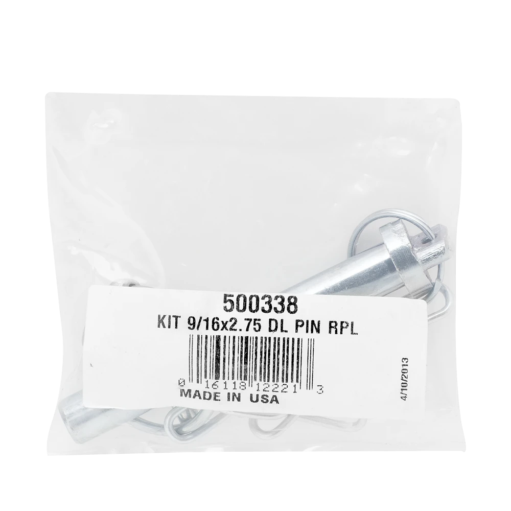 Bulldog genuine pull pin with chain for drop leg jacks, 9/16 x 2.75 inches.