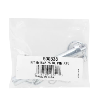 Bulldog genuine pull pin with chain for drop leg jacks, 9/16 x 2.75 inches.
