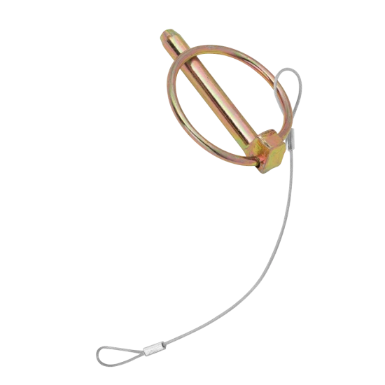 Locking pin and lanyard for BX1 gooseneck couplers, 5/16 inch